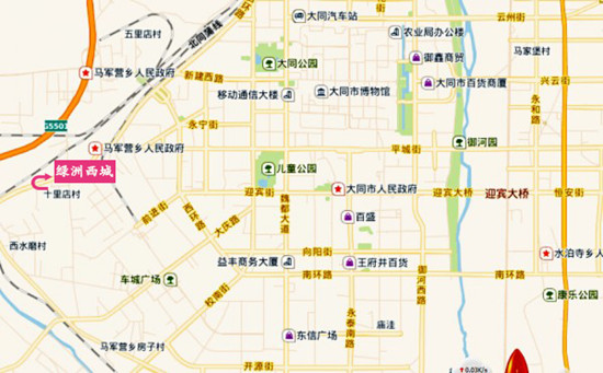 綠洲西城區(qū)位圖